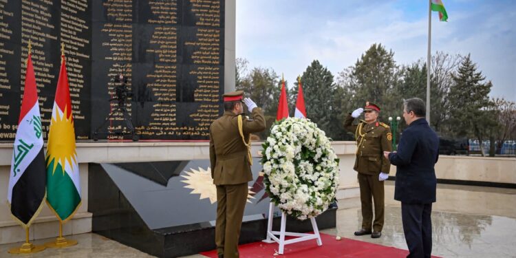 Hewlêr.. merasîma salvegera şehîdên 1 sibatê hate li darxistin..