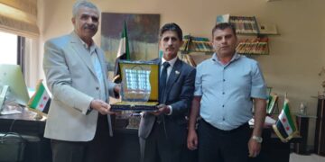ŞAM: DR.ISMET ELAH REMEDAN JI BO XEBATÊN WÎ YÊN DI XIZMETA ZIMANÊ KURDÎ DE HAT XELATKIRIN.